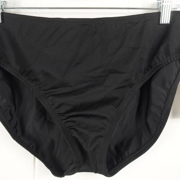 Instant Figure Womens Compression Hipster Swim Bottom Black Ribbed Size 14 - Picture 5 of 8